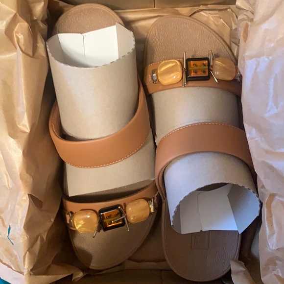 FitFlop gem slides hazelnut - Picture 2 of 5